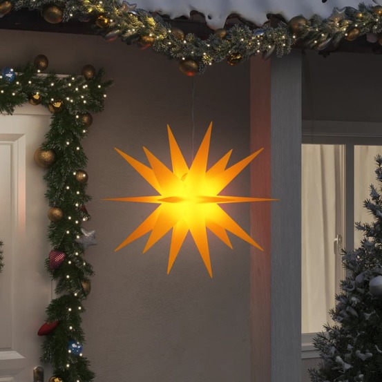 Lumière de noël avec led pliable jaune 100 cm