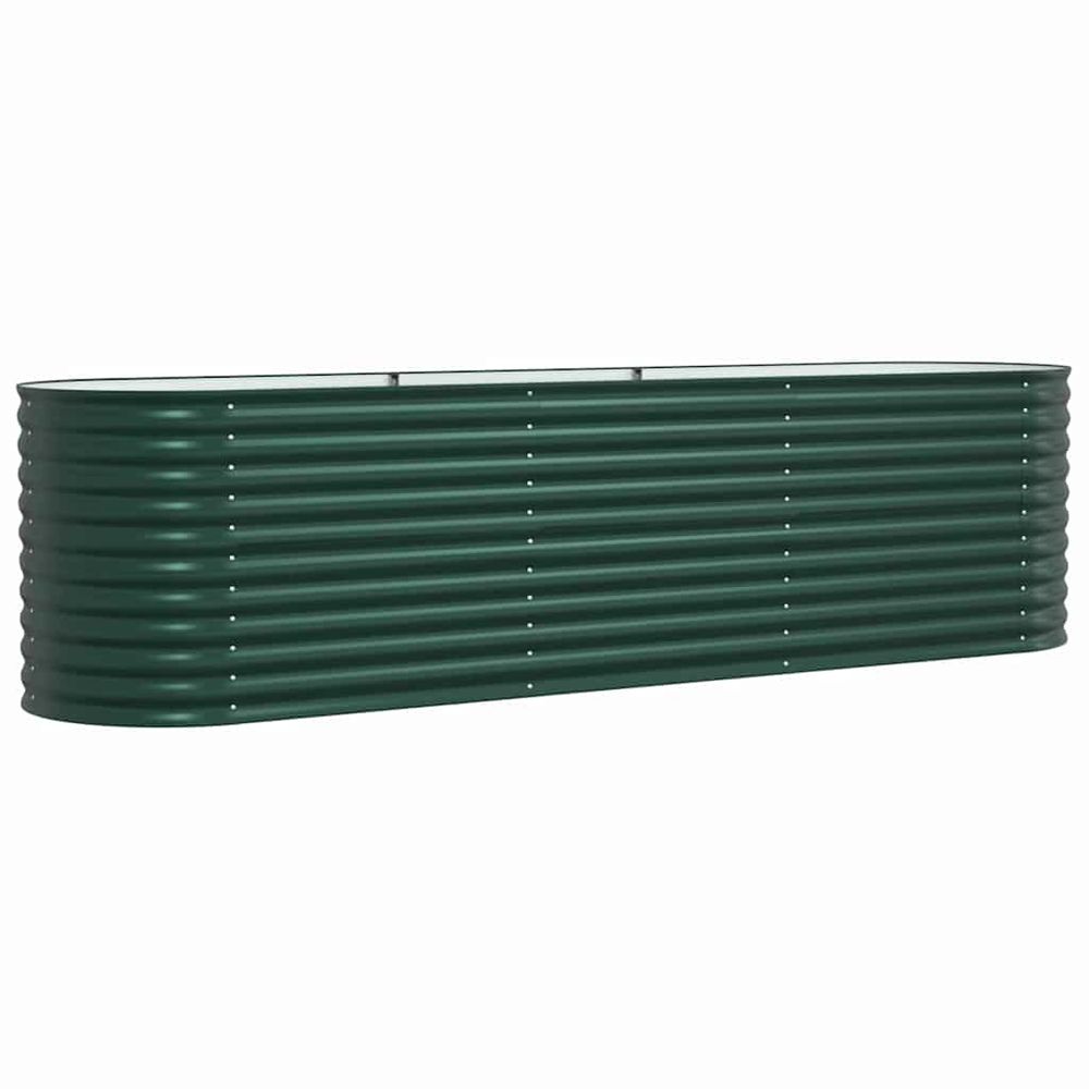Lit surélevé vert 320 x 80 x 81 cm acier