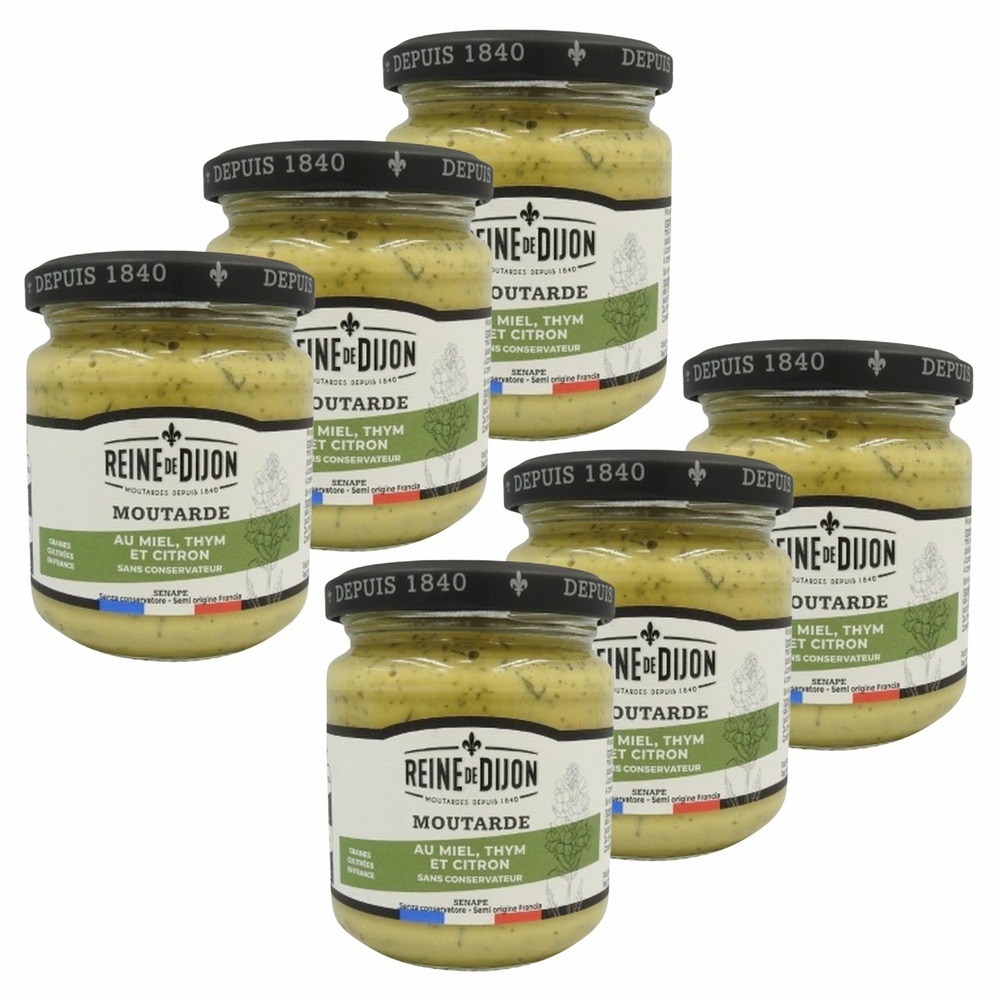 Moutarde au miel, thym et citron - reine de dijon