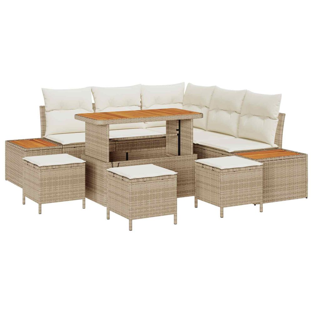 Ensemble de canapé de jardin 9 pc 8-nombre de places