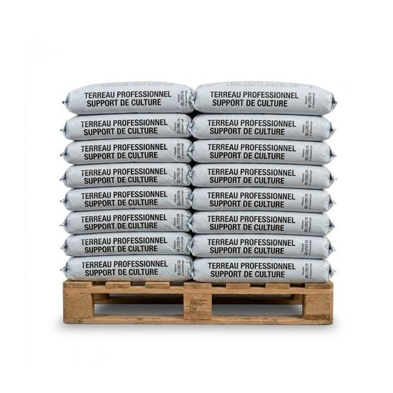 Palette de 20 sacs de 50l de substrat gazon pour regarnissage de pelouses florivert neg01645-20x500