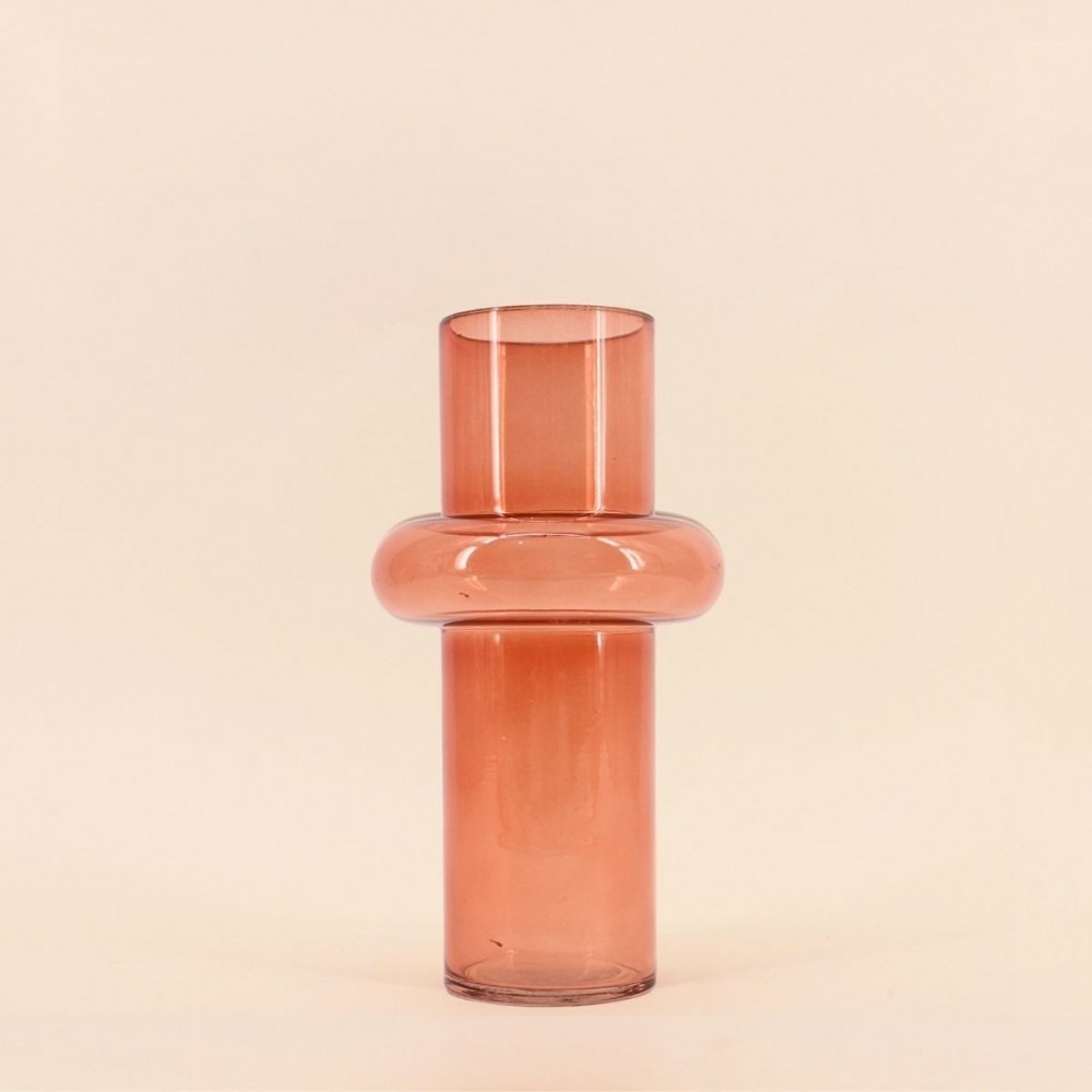 Vase anneau en verre, h25cm, gorka