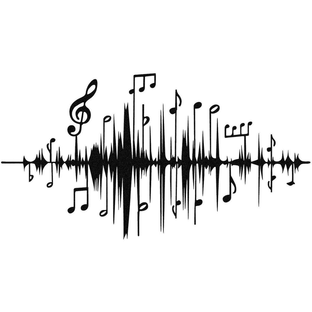 Décoration murale en métal musique