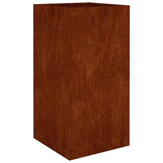 Jardinière d'extérieur 40x40x80 cm acier corten