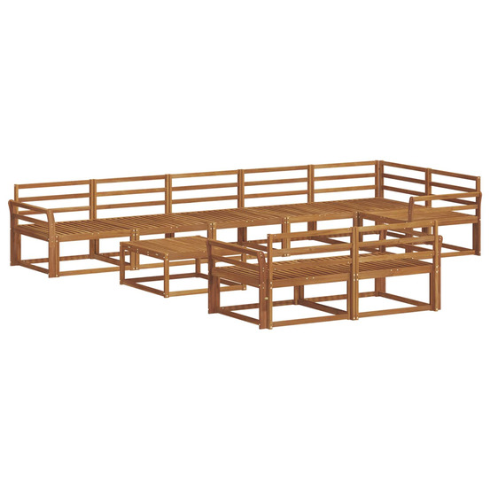 Ensemble de canapés d'extérieur 9 pcs naturel