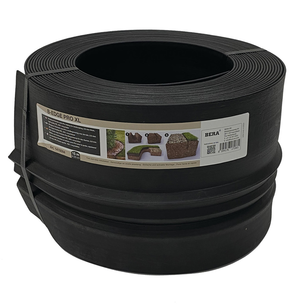 Bordure plastique professionnelle b-edge pro xl 15 m - noir