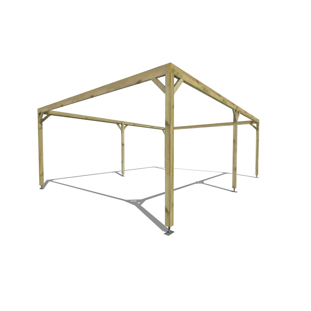 Pergola bois • 7m x 5m • indépendante • cadre simple • livraison comprise