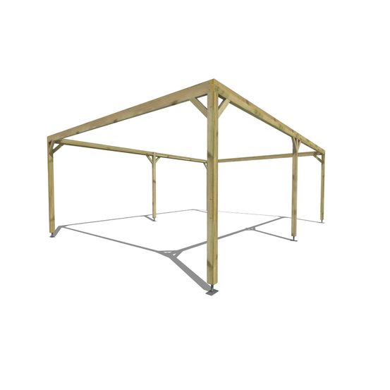 Pergola bois • 7m x 5m • indépendante • cadre simple • livraison comprise