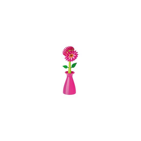 Brosse vaisselle en vase rose - vigar
