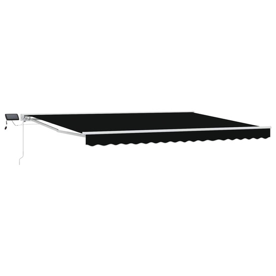 Cadre de store manuel avec leds noir et blanc 4 × 3 m