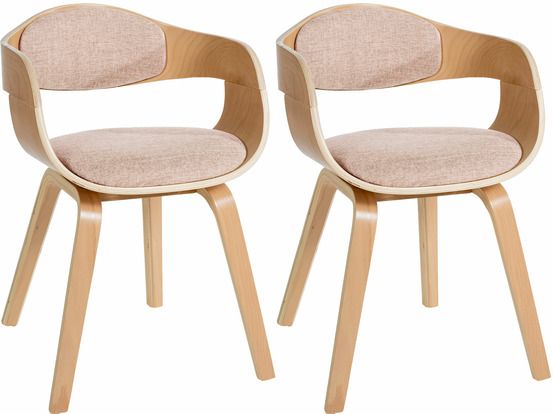 Lot de 2 chaises kingston tissu