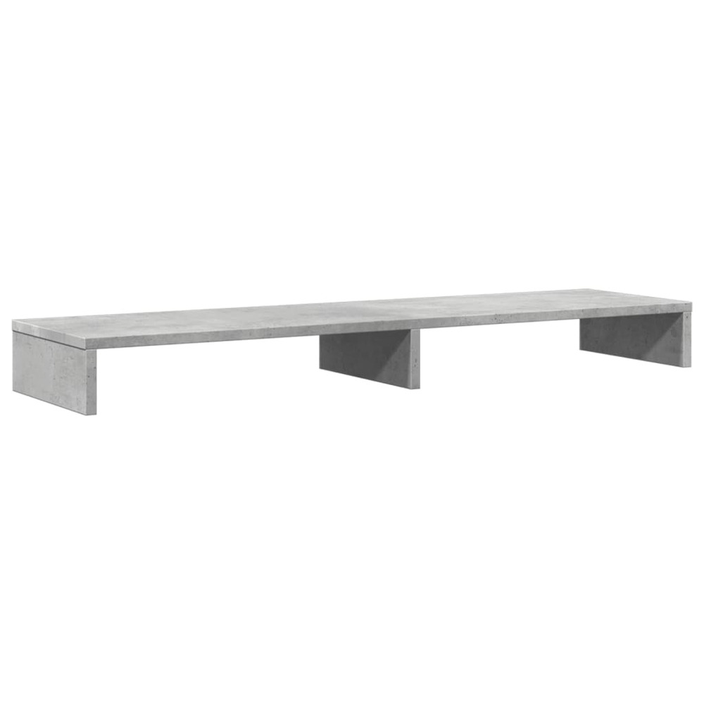 Support de moniteur gris béton 100x27x10 cm bois d'ingénierie