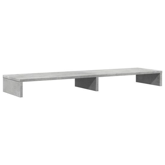 Support de moniteur gris béton 100x27x10 cm bois d'ingénierie