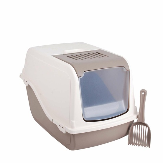 Maison de toilette litière pour chat boo - beige