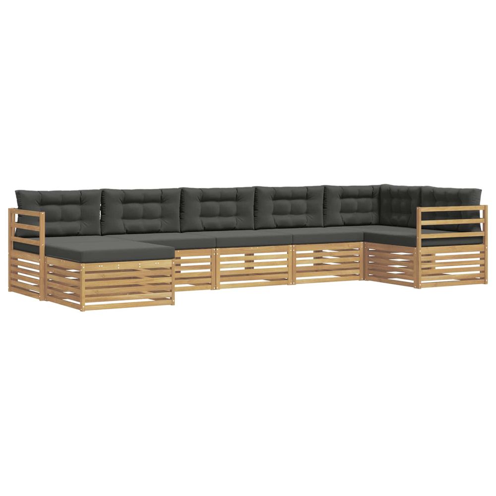 Ensemble de canapés d'extérieur 7 pc blanc et anthracite