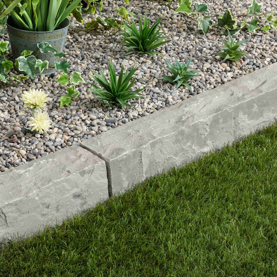 Bordure de jardin grès kandla gris 100x12x12 cm (à l'unité) - ro'ma nature