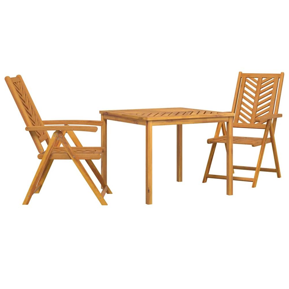 Ensemble de salle à manger pour jardin 3 pc marron