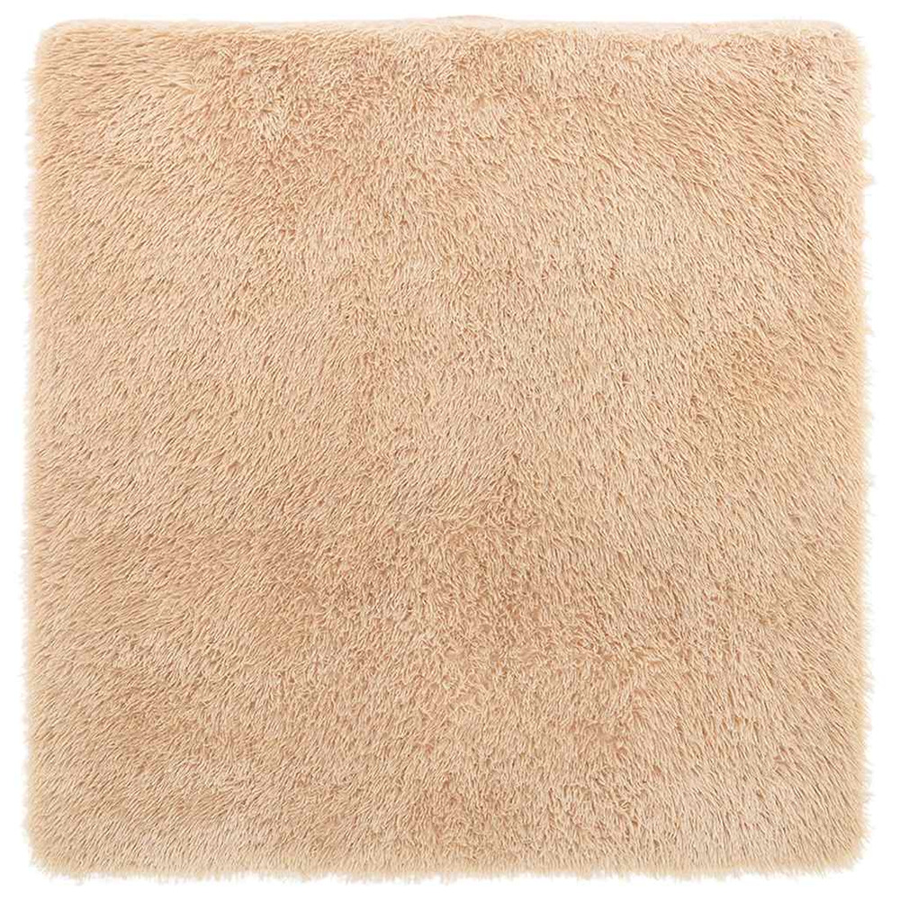 Tapis shaggy à poils longs navarra beige 160x160 cm polyester