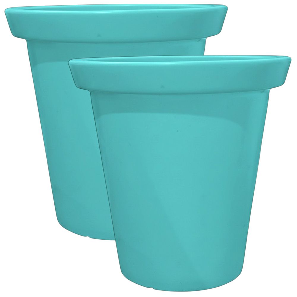 Pot de fleurs rond xxl delight 760l-lot de 2 - plast'up rotomoulage