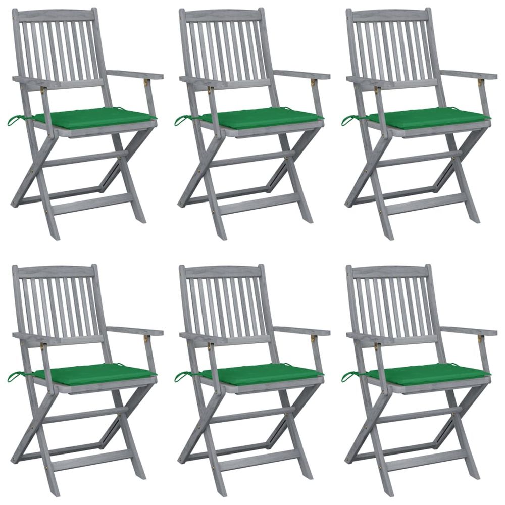Chaises pliables d'extÃ©rieur 6 pcs