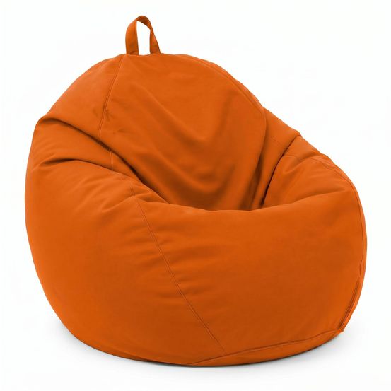 Pouf poire xl d'extérieur - 110x120 cm - orange