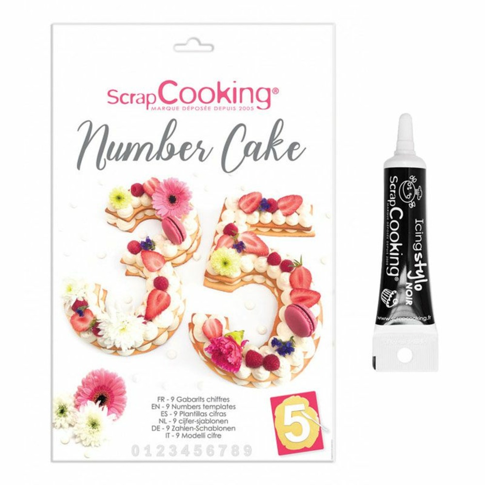 Coffret number cake + stylo de glaçage noir