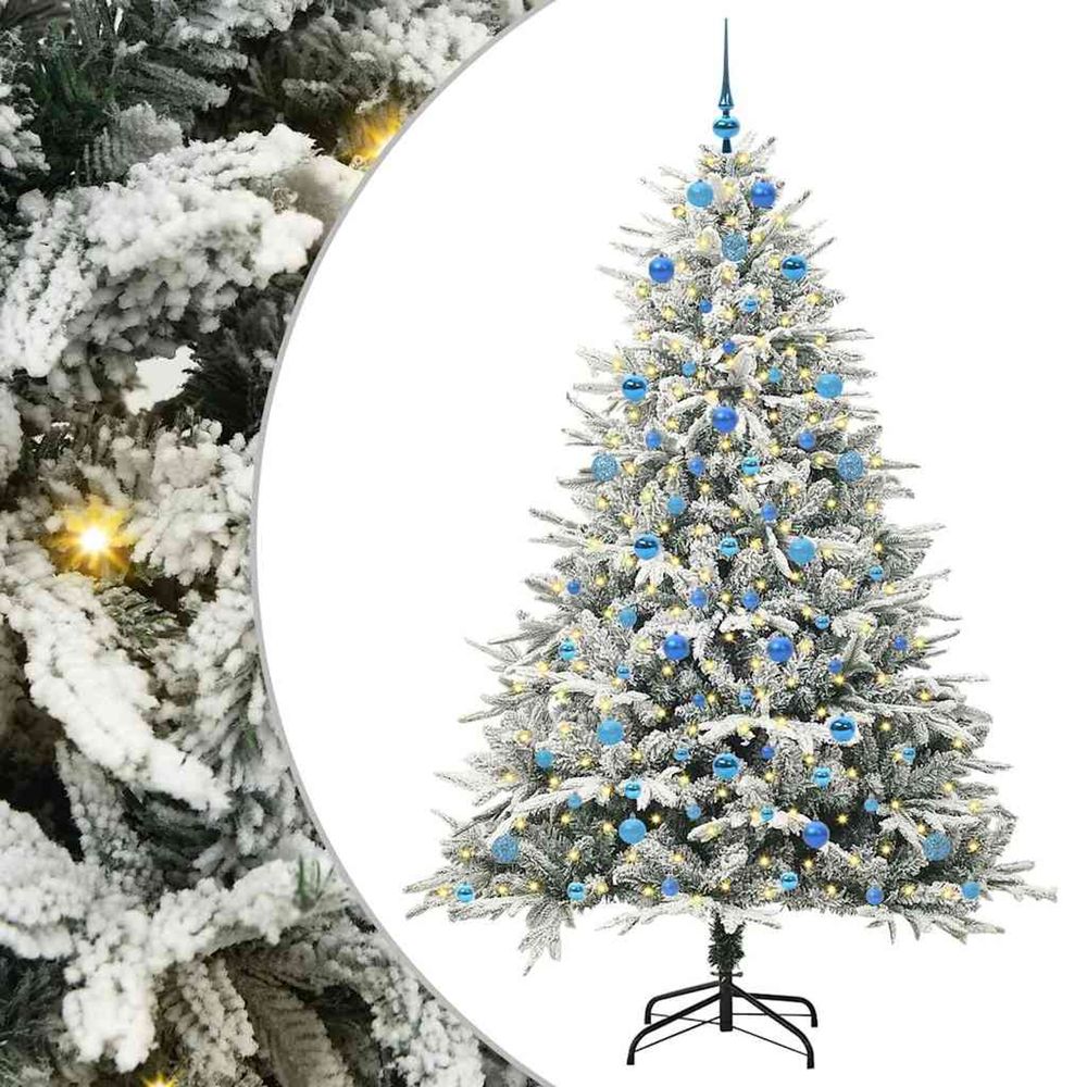 Arbre de noël artificiel pré-éclairé avec ensemble de boules