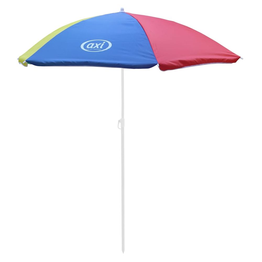 AXI Nick Table Sable et Eau/Pique Nique avec Parasol en Bois Marron | 95 x 97 x 48 cm | Avec Couvercle, Boîtes de Rangement & Parasol | Extérieur pour le jardin