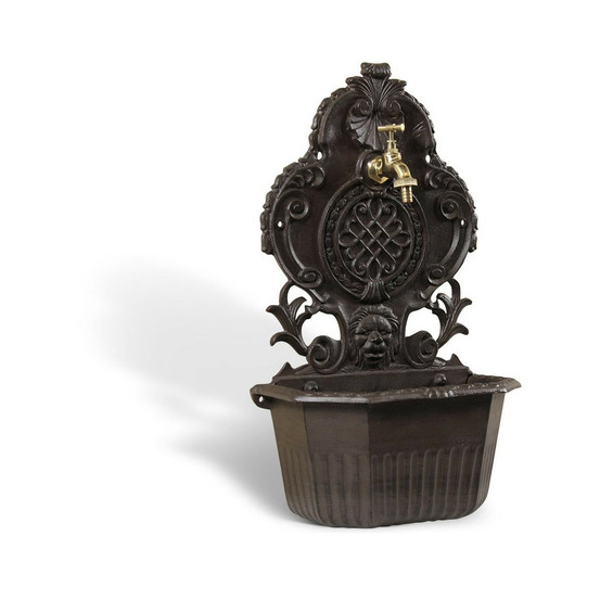 Fontaine de jardin aluminium marron - décoration d'autrefois