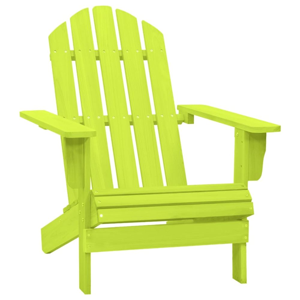 Chaise de jardin adirondack bois de sapin massif vert