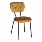Mica decorations chaise de salle à manger monroe - 55x42x45 cm - le fer - jaune