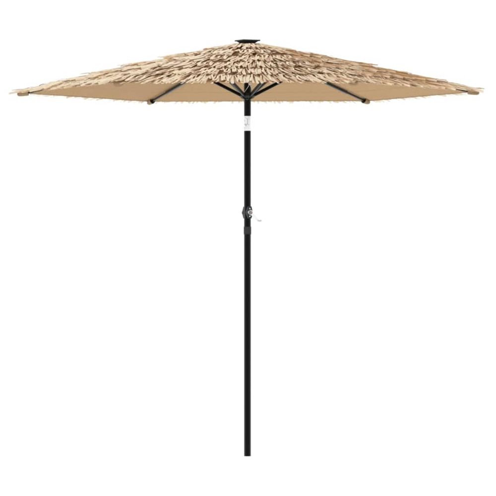 Parasol de jardin avec mât en acier marron 223x223x213 cm