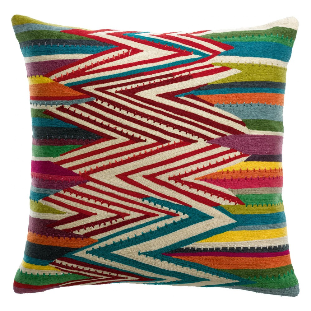 Coussin brodé zuma multico 45 x 45 cm