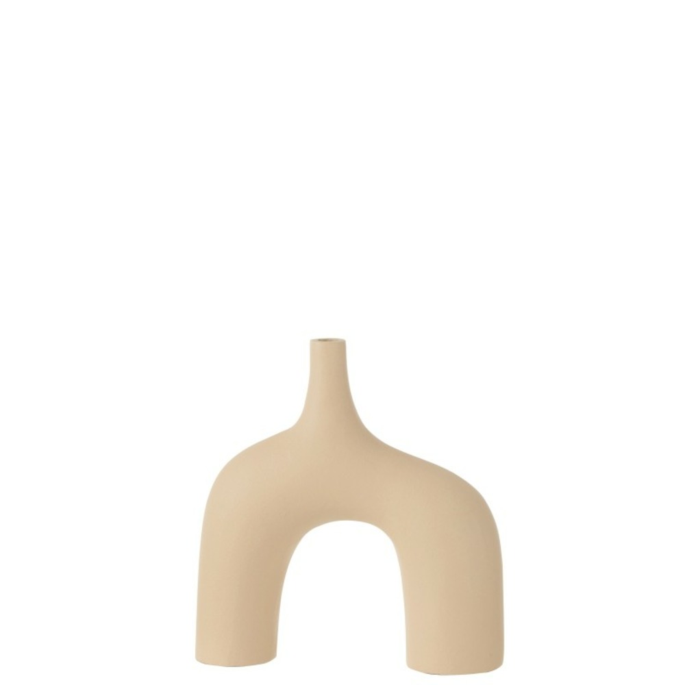 Vase en aluminium beige 29x9x30.5 cm