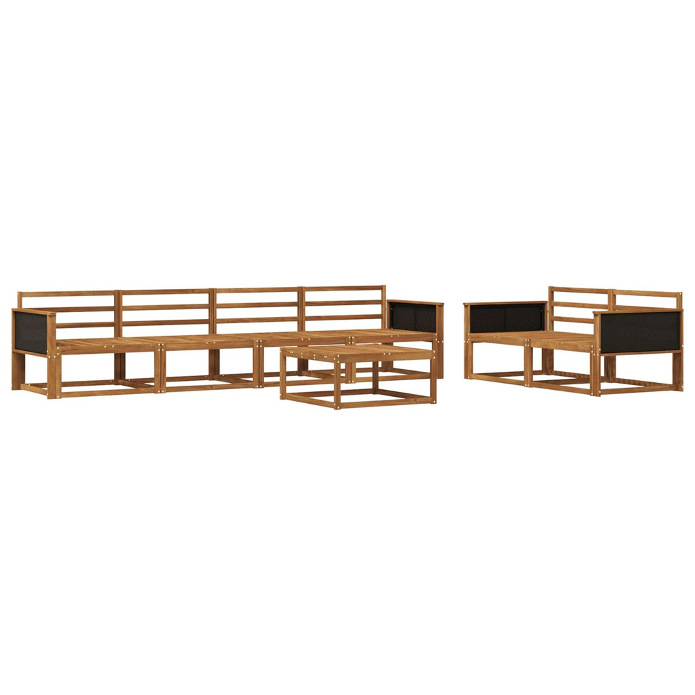 Ensemble de canapés d'extérieur 7 pcs naturel