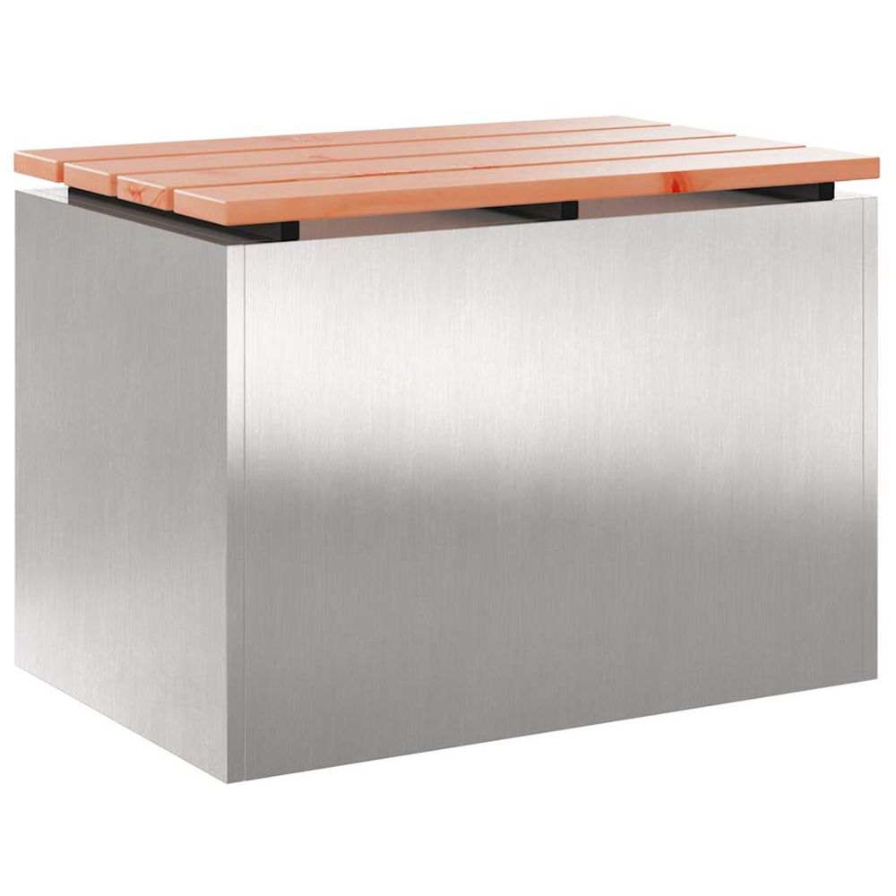 Banc de jardin argent 60 x 40 x 43 cm acier inoxydable