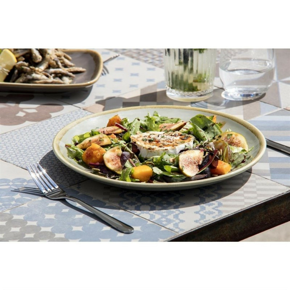 Assiette plate ronde couleur mousse kiln 280 mm - lot de 4 - olympia