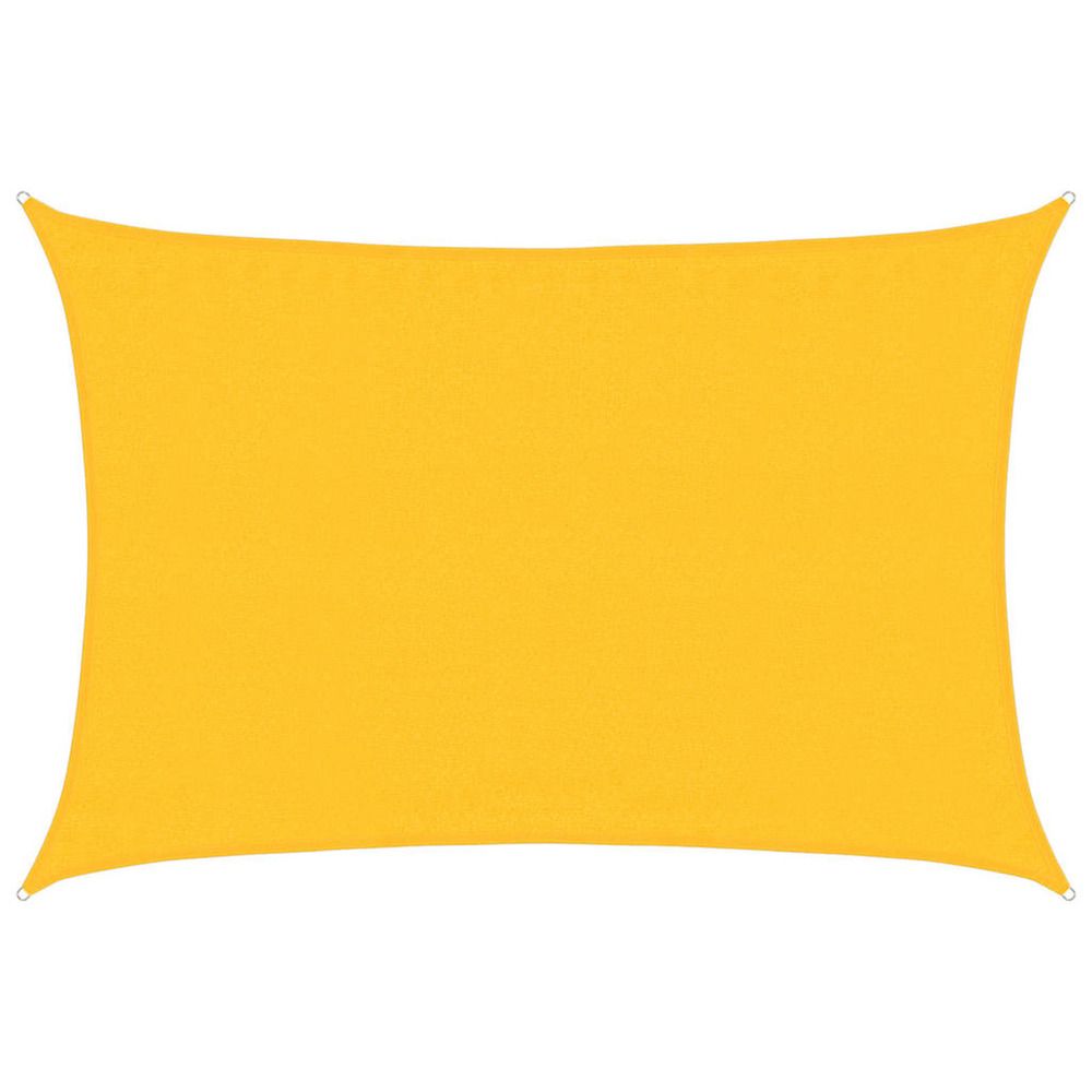 Voile d'ombrage 160 g/m² rectangulaire jaune 3,5x5 m pehd
