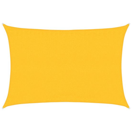 Voile d'ombrage 160 g/m² rectangulaire jaune 3,5x5 m pehd