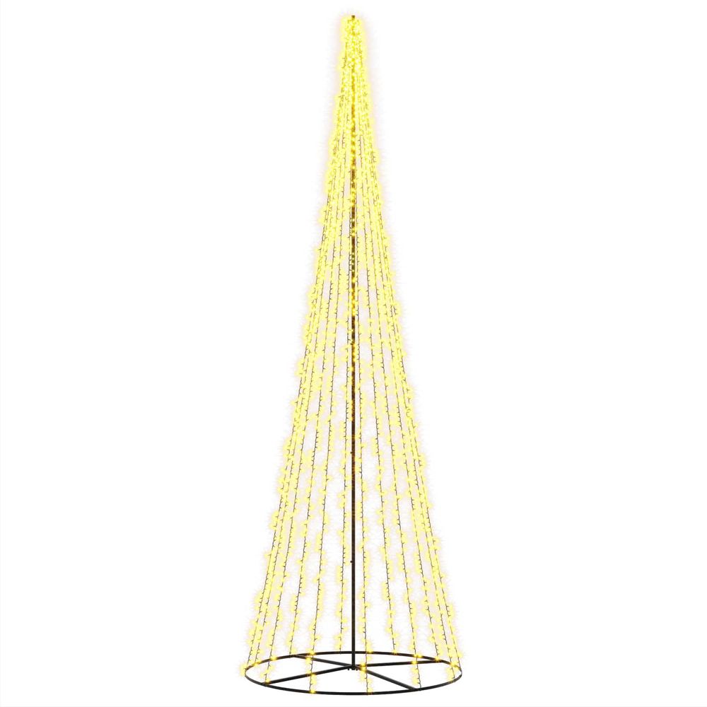 Arbre de noël led 485 cm 3000 led blanc chaud acier noir