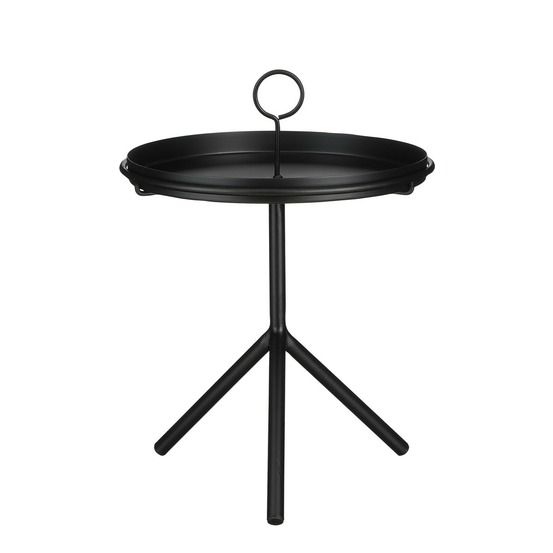 Mica decorations aston table d'appoint - h40 x ø30,5 cm - noir