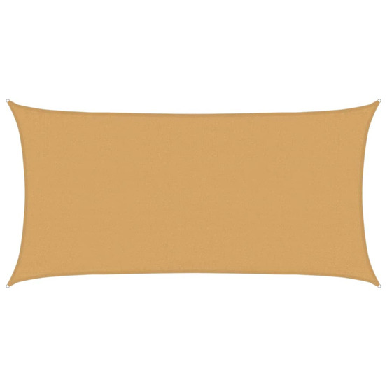 Voile d'ombrage 160 g/m² rectangulaire sable 3x6 m pehd