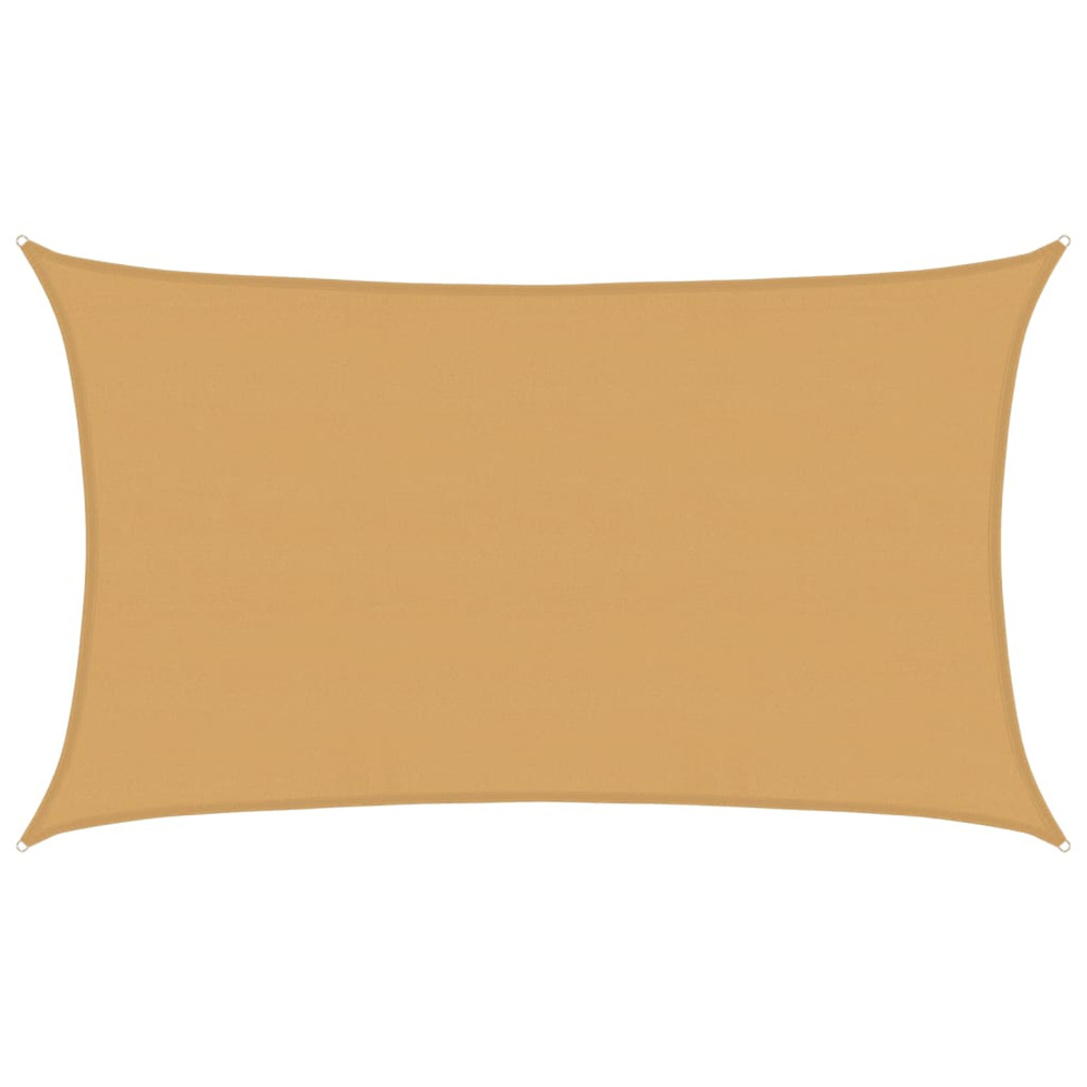 Voile d'ombrage 160 g/m² rectangulaire sable 5x8 m pehd