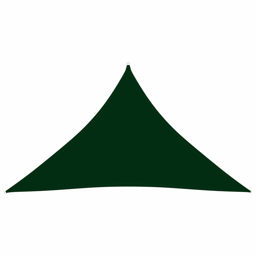 Voile parasol tissu oxford triangulaire 3,5x3,5x4,9m vert foncé