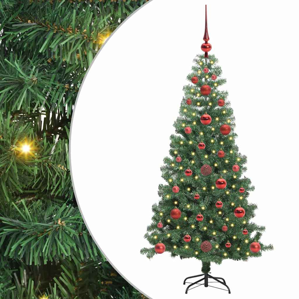 Sapin de noël avec 150 led avec support vert 120 cm pvc