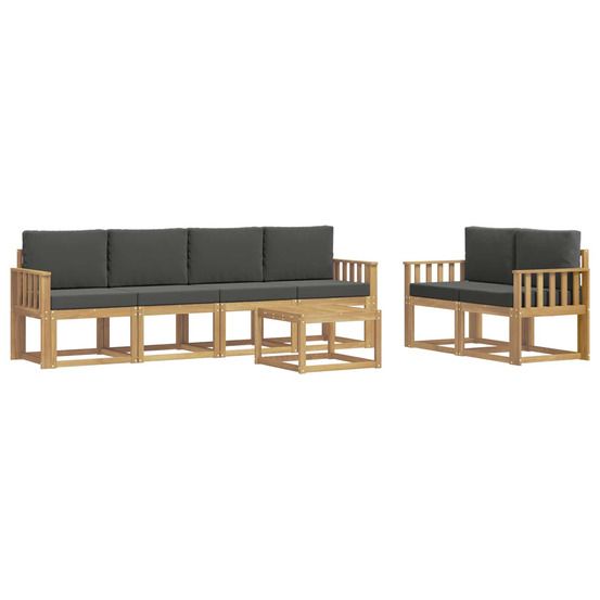 Ensemble de canapés d'extérieur 7 pc blanc et anthracite