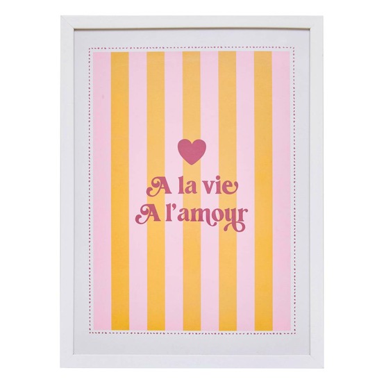 Affiche encadrée cheri pêche 30x40cm