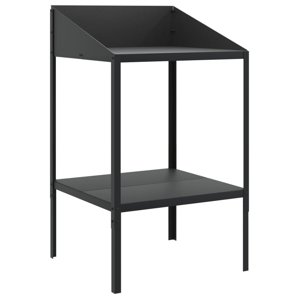 Support pour plantes anthracite 56,5x54,5x100cm acier galvanisé
