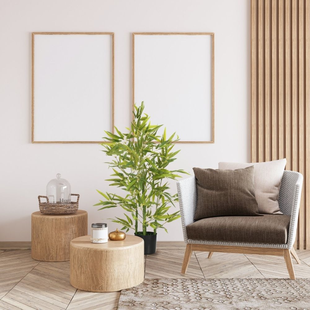 Bambou artificiel 90cm plante verte réaliste décoration intérieur bureau salon vert
