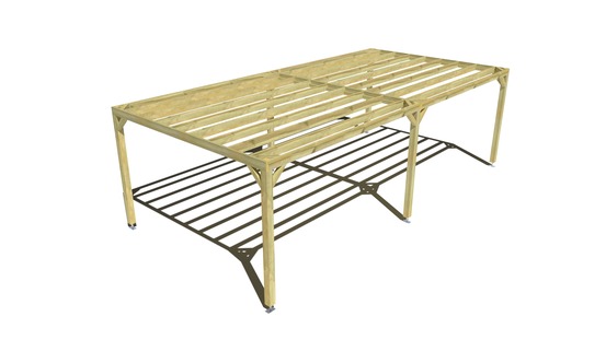 Pergola bois • 8m x 4m • indépendante • sens largeur • livraison comprise